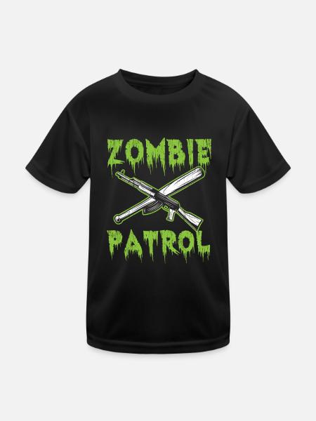 Zombie Patrolie - T-shirt sport Enfant - noir - Devant