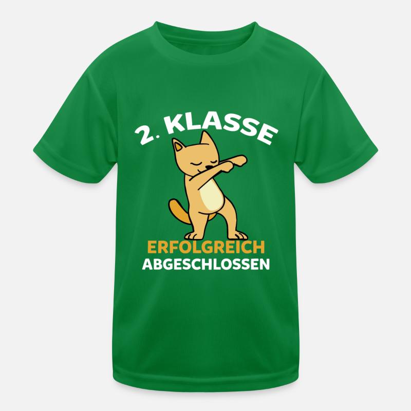Zweite Klasse Dab Katze 2. Klasse Schulkind Grunds Kinder Funktions-T-Shirt