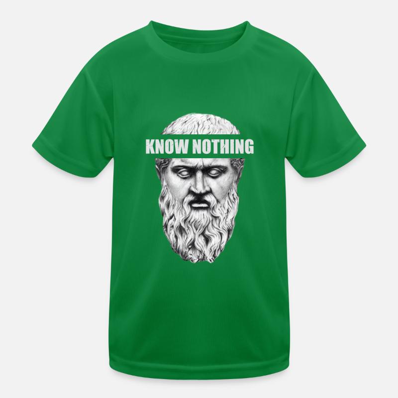 Plato Socrates Aristotle Know Nothing Philosophy Kids Functional T-Shirt