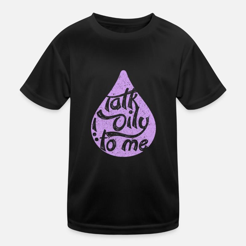 Ätherisches Öl - Kinder Funktions-T-Shirt - Schwarz