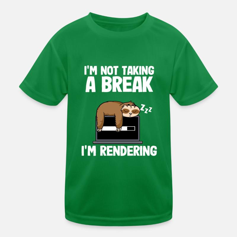 I'm Rendering Filmmaker Sloth Video Editor Editing Kids Functional T-Shirt