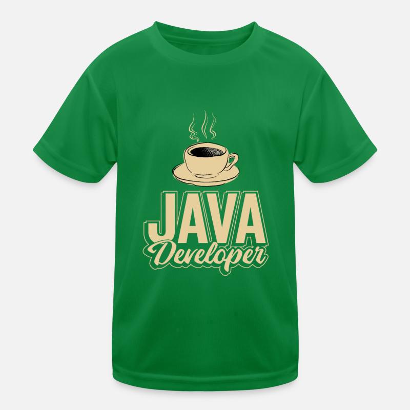 Java Developer Coffee Kaffee Kids Functional T-Shirt