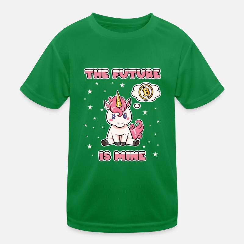 Licorne Bitcoin Finances Crypto BTC Bébé Drôle T-shirt sport Enfant