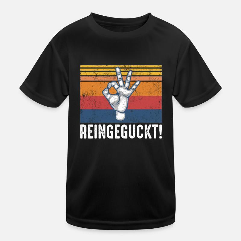 Reingeguckt! Lustiges Geschenk Kinder Funktions-T-Shirt