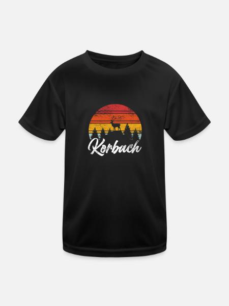 Korbach - Meine Stadt - Heimat Liebe Geschenk - Kinder Funktions-T-Shirt - Schwarz - Vorne
