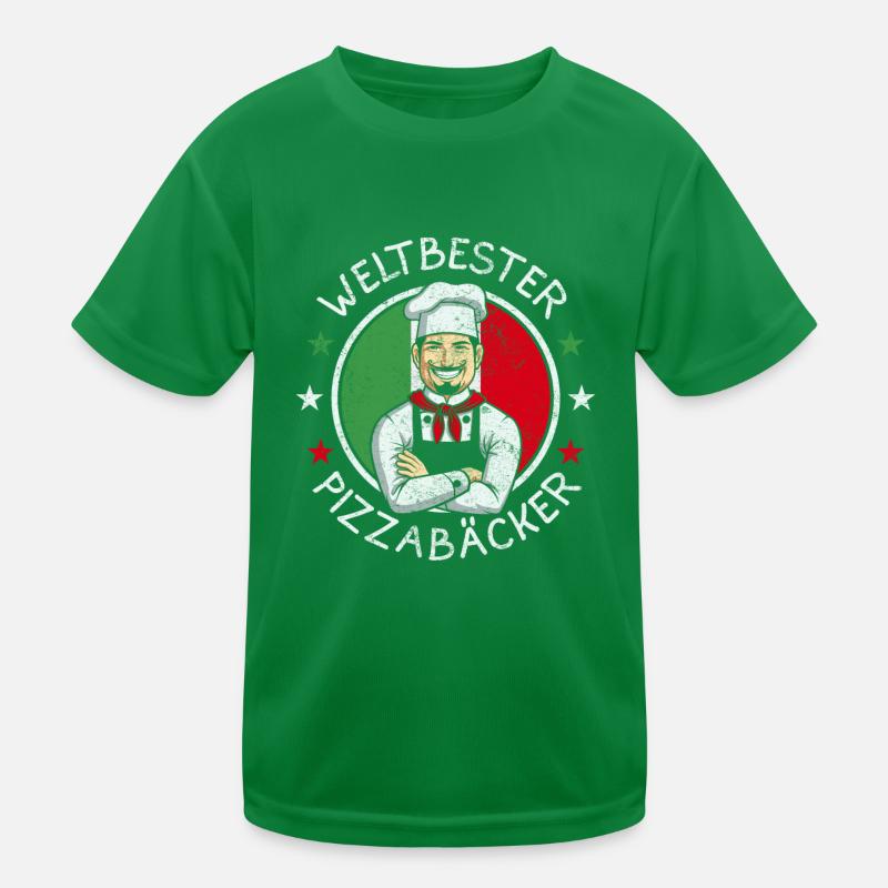 Weltbester Pizzabäcker Retro Vintage Geschenk Kinder Funktions-T-Shirt