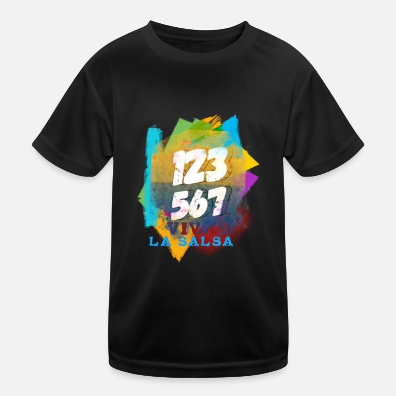 Salsa Dance Salsa 123 567 - Kids Functional T-Shirt - black
