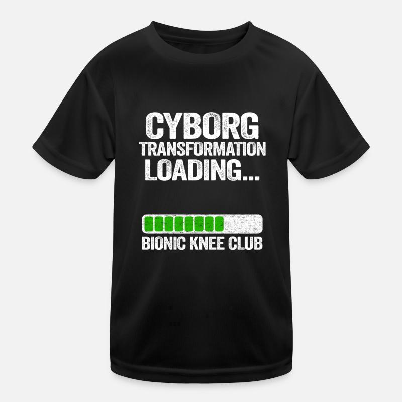 Knee Replacement Surgery Cyborg Transformation Kids Functional T-Shirt