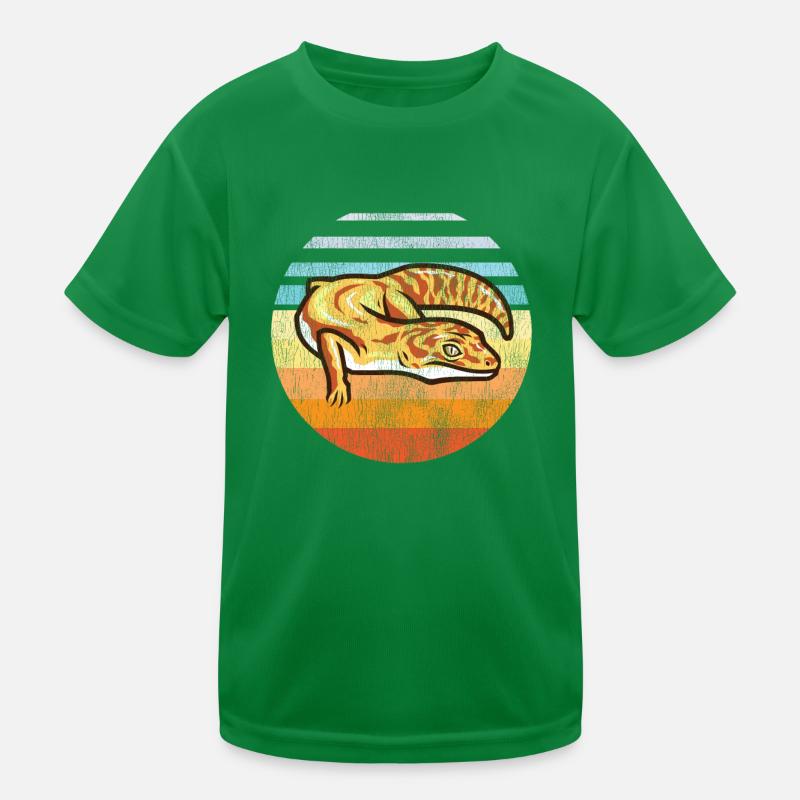 Léopard Gecko Retro Vintage Sunset T-shirt sport Enfant