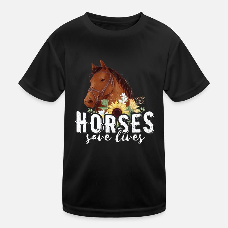 Horses save lives Kinder Funktions-T-Shirt