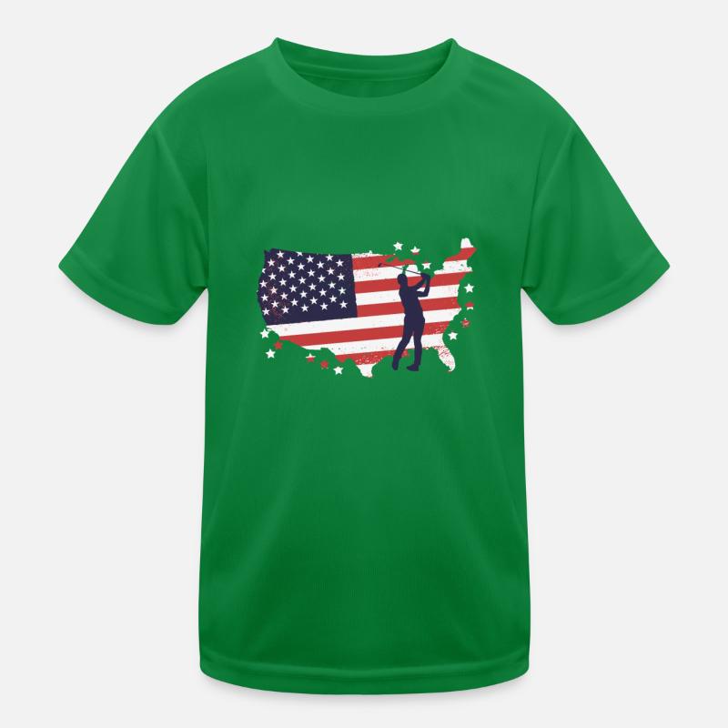 Drapeau américain golfeurs T-shirt sport Enfant
