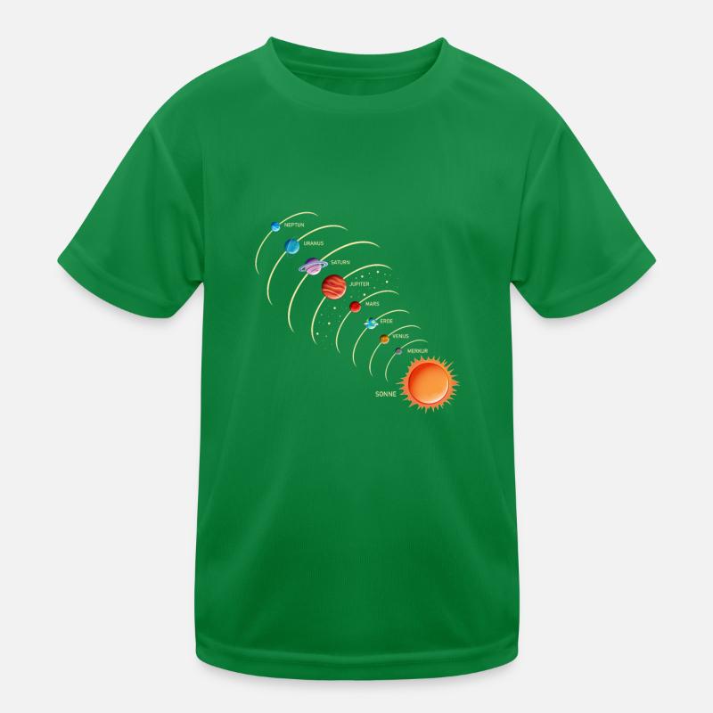 Sonnensystem Planeten Sonne Physik Astronaut Kinder Funktions-T-Shirt
