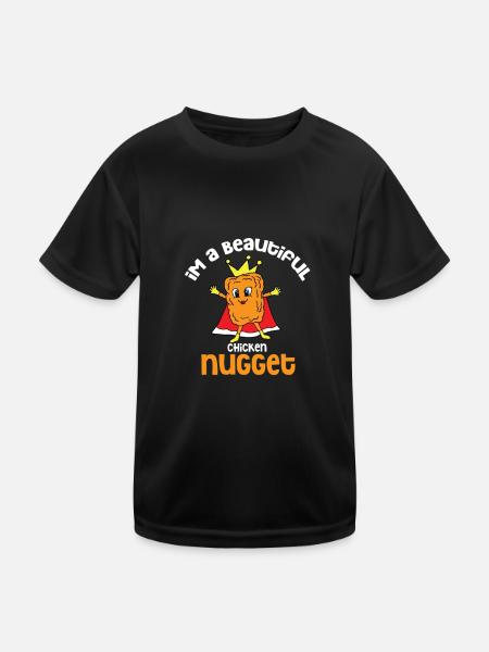 Chicken Nugget Nuggets Chicken Sweet - Kids Functional T-Shirt - black - Front