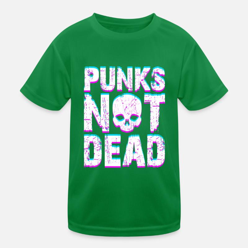 Punk Rock Spruch Punks Not Dead Punker Rocker Kinder Funktions-T-Shirt