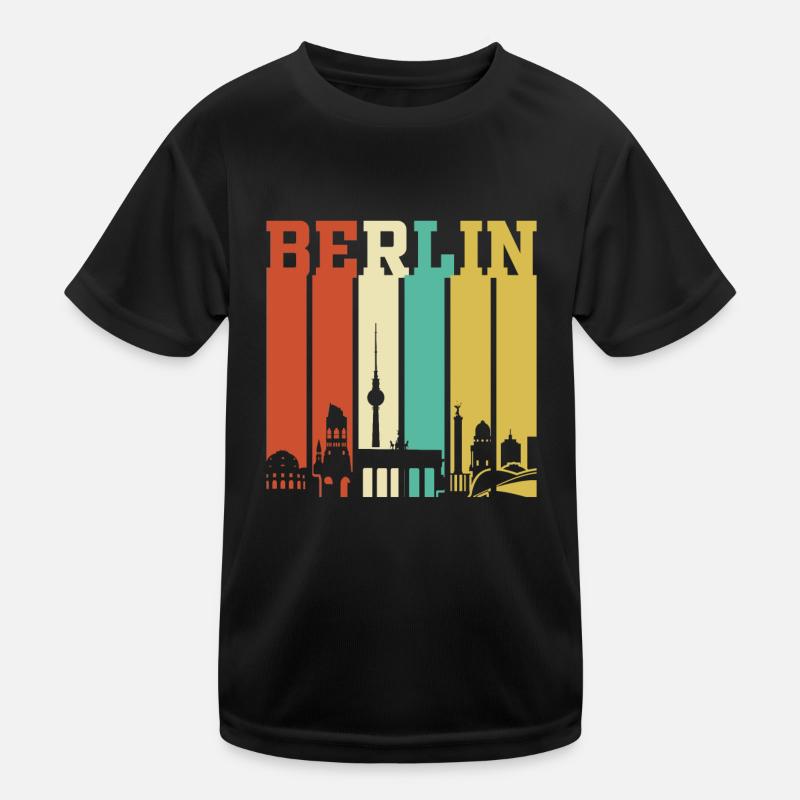 Berlin Berliner Retro Geschenk Kinder Funktions-T-Shirt