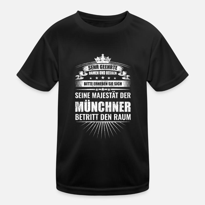 München Münchener Münchner - Kinder Funktions-T-Shirt - Schwarz