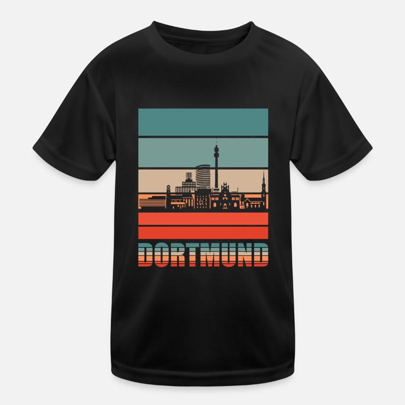 Dortmund Dortmunder Skyline Geschenkidee Kinder Funktions-T-Shirt