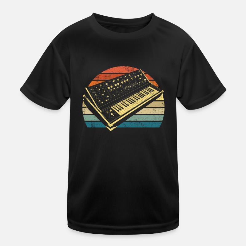 Synthesizer Keyboard Retro Vintage Kinder Funktions-T-Shirt