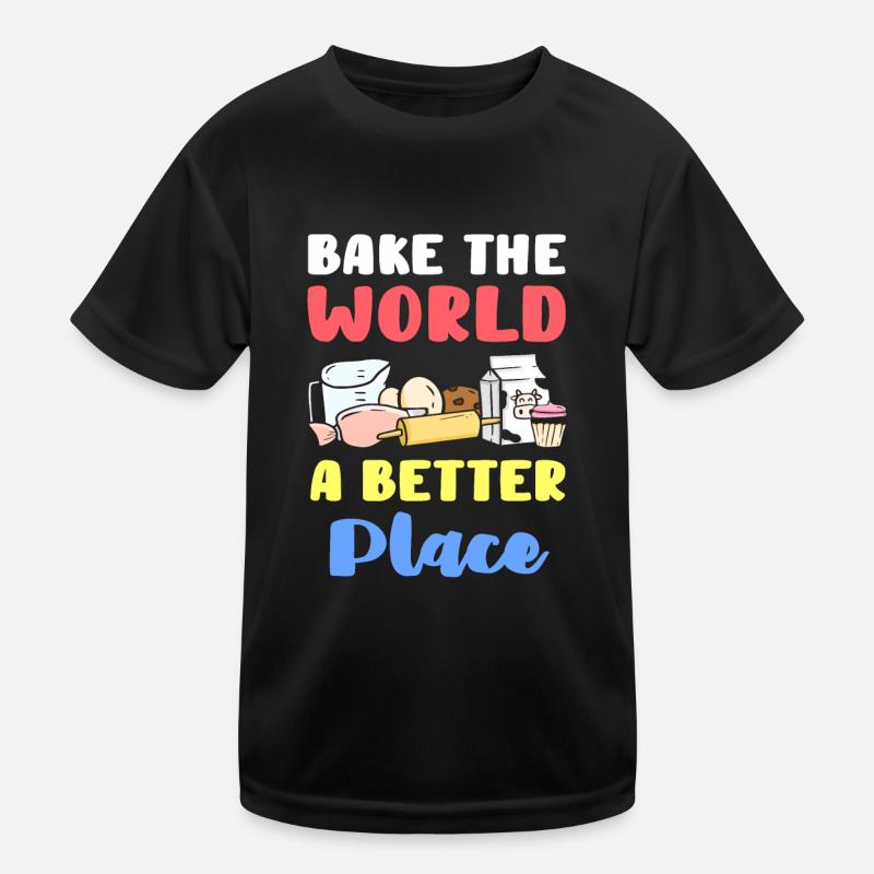 Backen Bäcker Kinder Funktions-T-Shirt