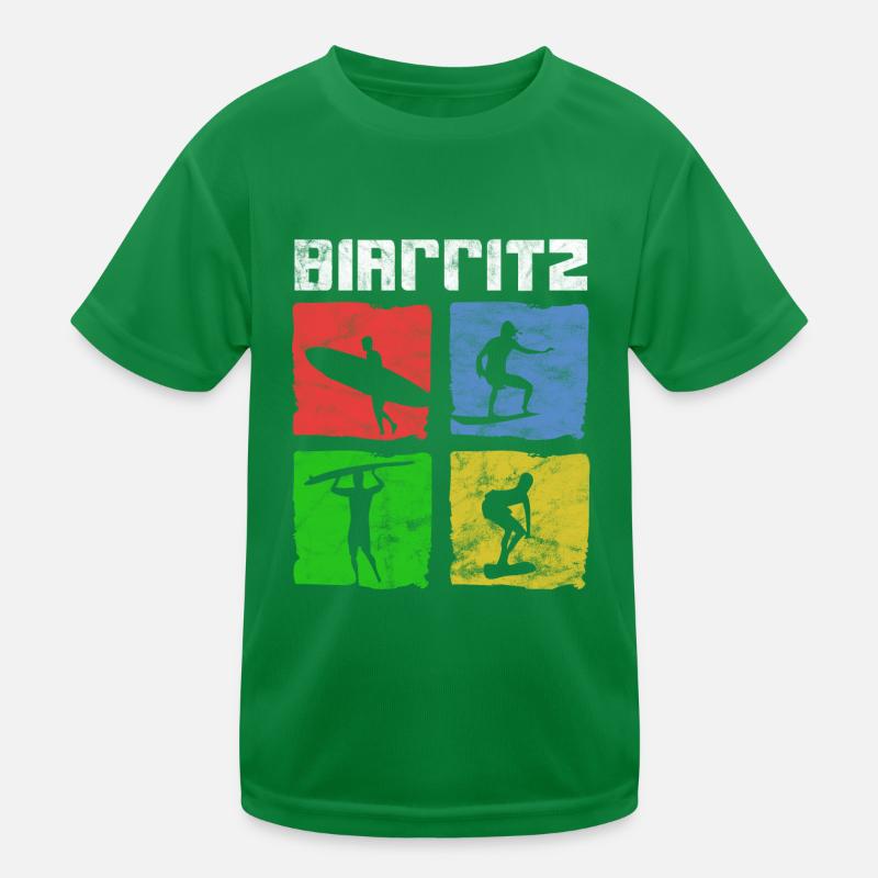 Surfing for Surfers Vintage Biarritz Gift Idea Kids Functional T-Shirt