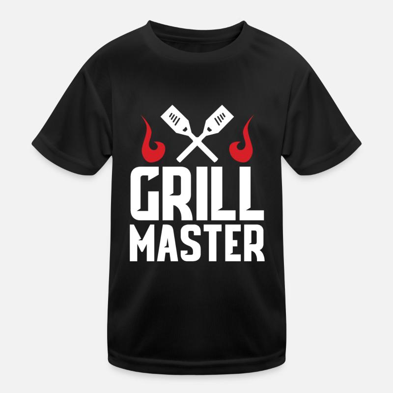 Fleisch Grill Chef Grillen Bratwurst Holzkohle Kinder Funktions-T-Shirt