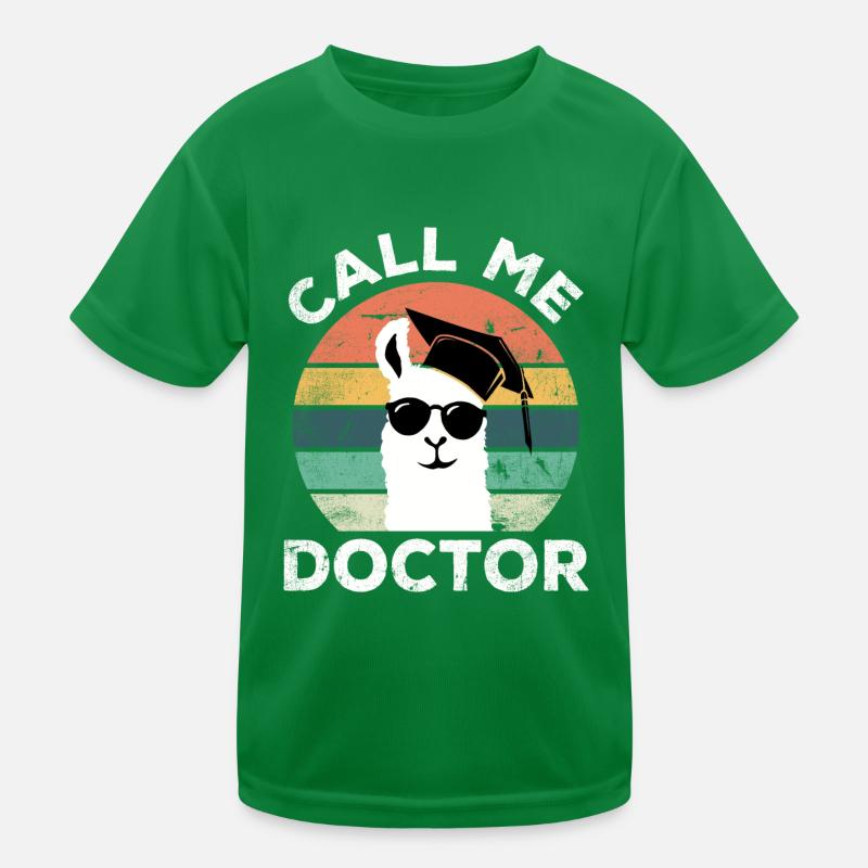Lustiges Lama Doktor Promotion Doktortitel Spruch Kinder Funktions-T-Shirt