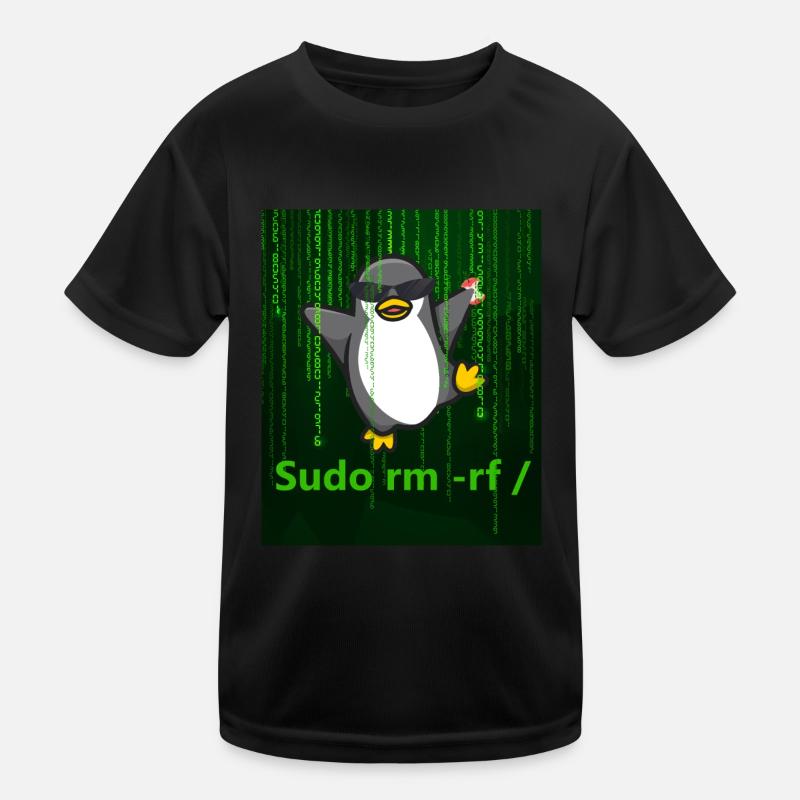 Pinguin Linux Sudo Kinder Funktions-T-Shirt
