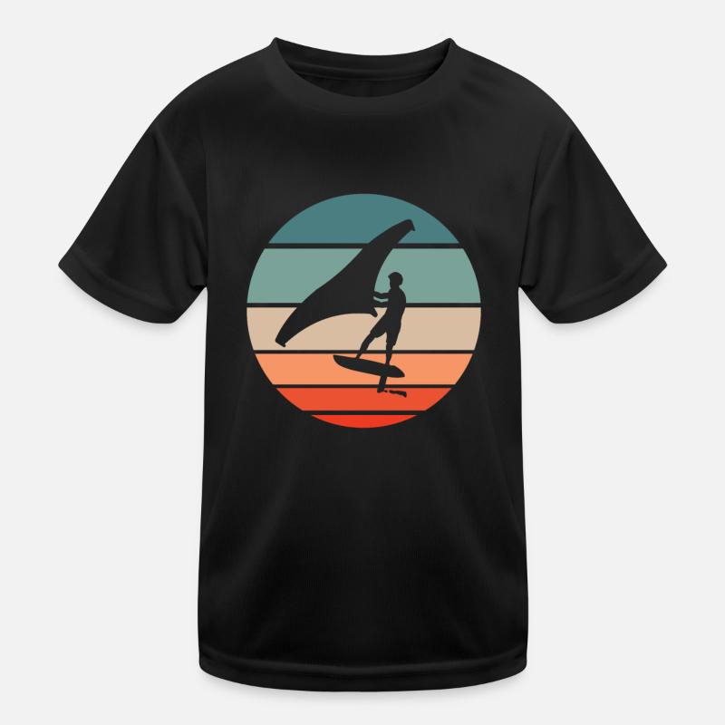 Wing Foiling Surf Surfing Surfer Kinder Funktions-T-Shirt