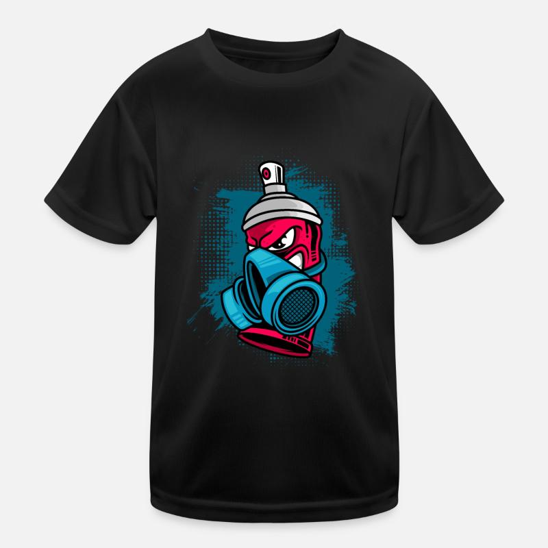 Spraydose Lackierer Kunst Graffiti Kinder Funktions-T-Shirt