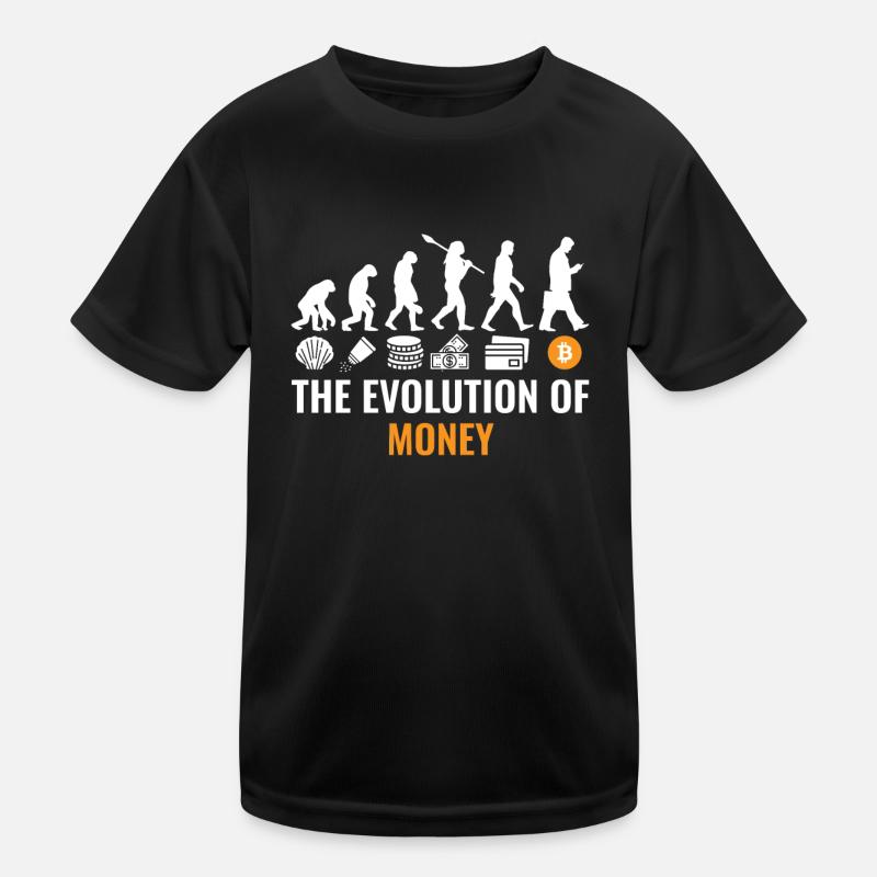 Bitcoin Evolution Crypto Millionaire Cryptocurrenc T-shirt sport Enfant