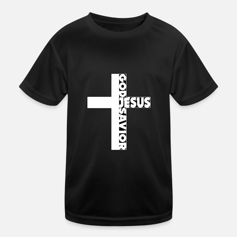 Jesus Cross Messiah God the Savior Kids Functional T-Shirt