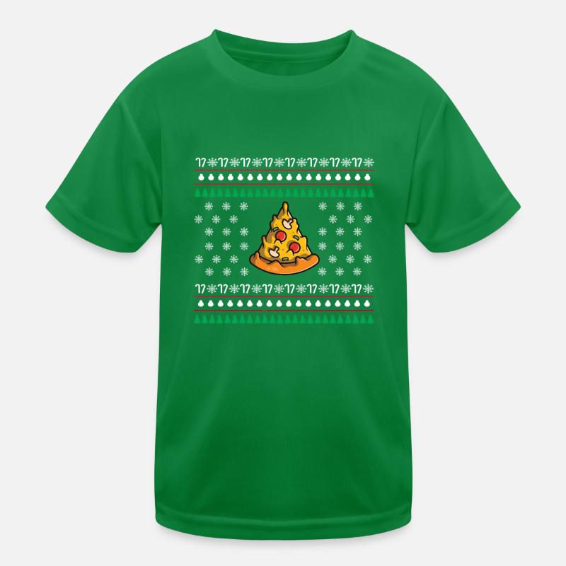 Pizza Weihnachtsgeschenk Kinder Funktions-T-Shirt