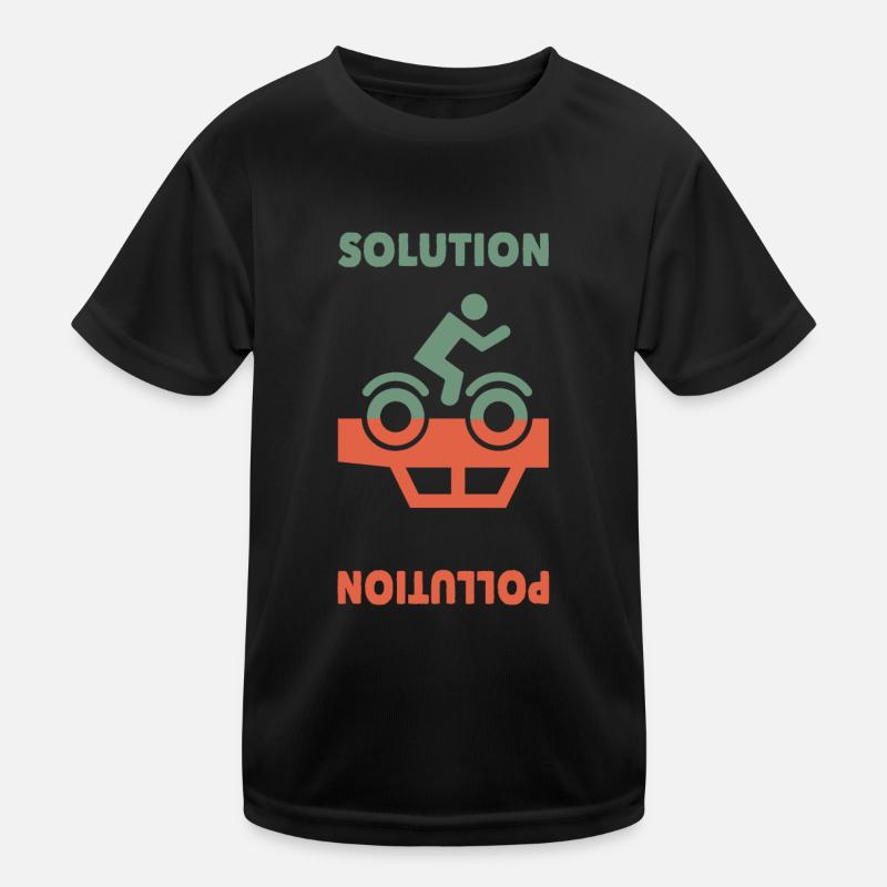 Bicycle Cycling - Solution - Pollution - Love Kinder Funktions-T-Shirt