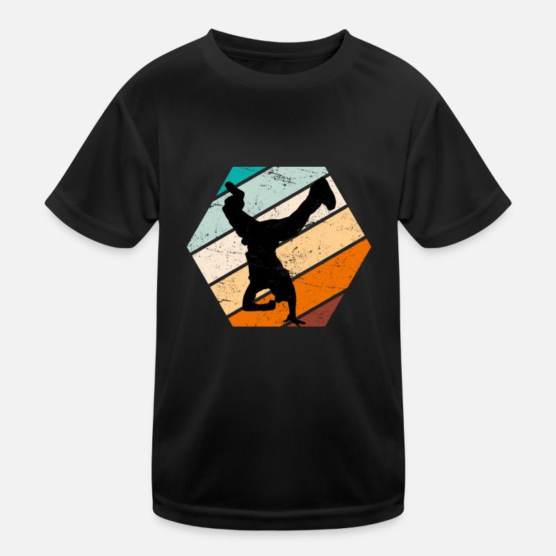 Breakdance Retro Breakdancer B-Boy Kinder Funktions-T-Shirt