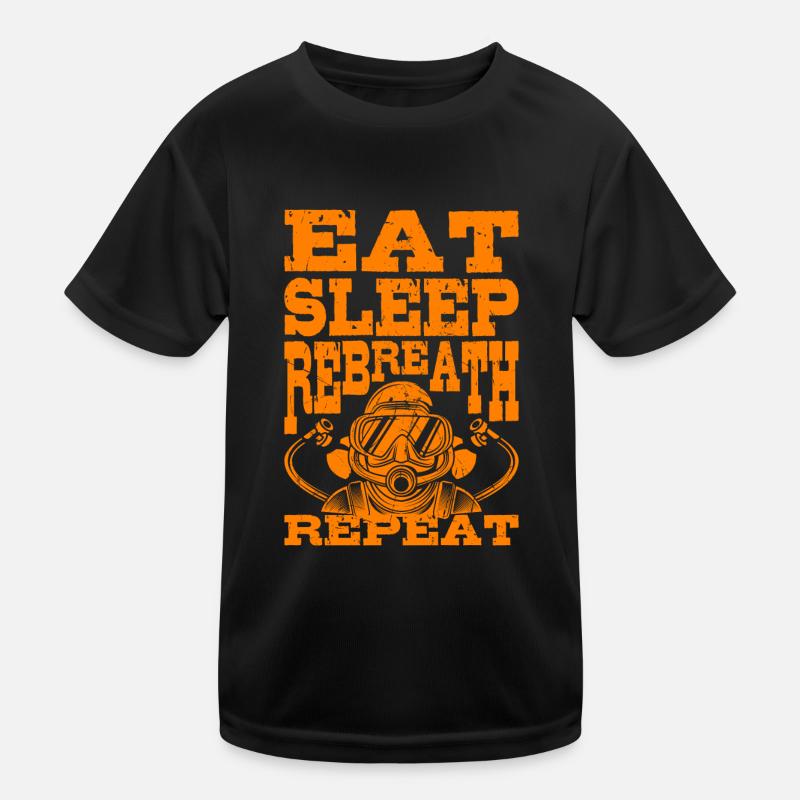Eat Sleep Repeat Rebreather Plongée Tec Diver T-shirt sport Enfant
