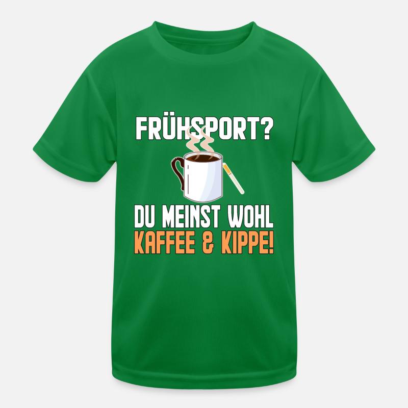 Kaffe und Kippe Kinder Funktions-T-Shirt