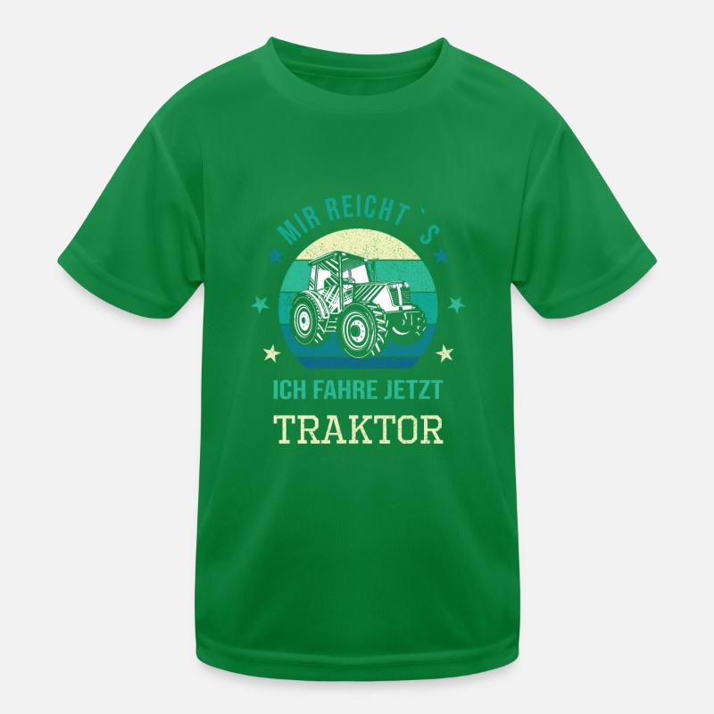 Traktor Trecker Schlepper Ackerschlepper Bauer Kinder Funktions-T-Shirt