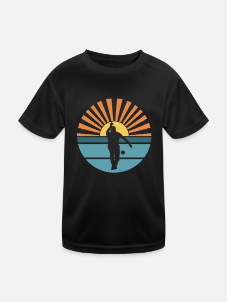 Boule Petanque Boccia Boule Player Boules Ball - Kids Functional T-Shirt - black - Front