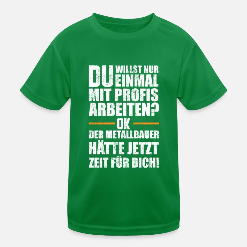 Metallbauer Geschenkidee Kinder Funktions-T-Shirt
