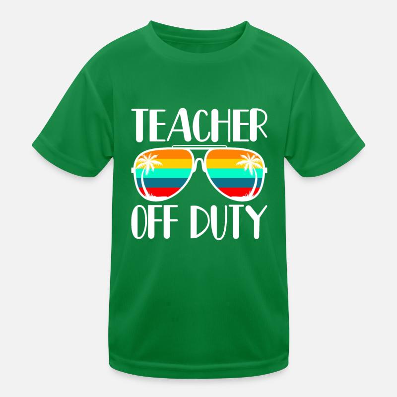 Teacher Off Duty enseignants vacances plage d’été T-shirt sport Enfant