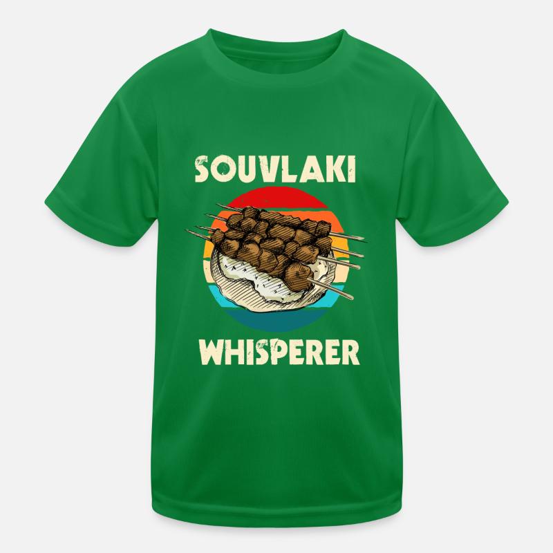Lustiges Griechischer Essen Geschenk Kinder Funktions-T-Shirt