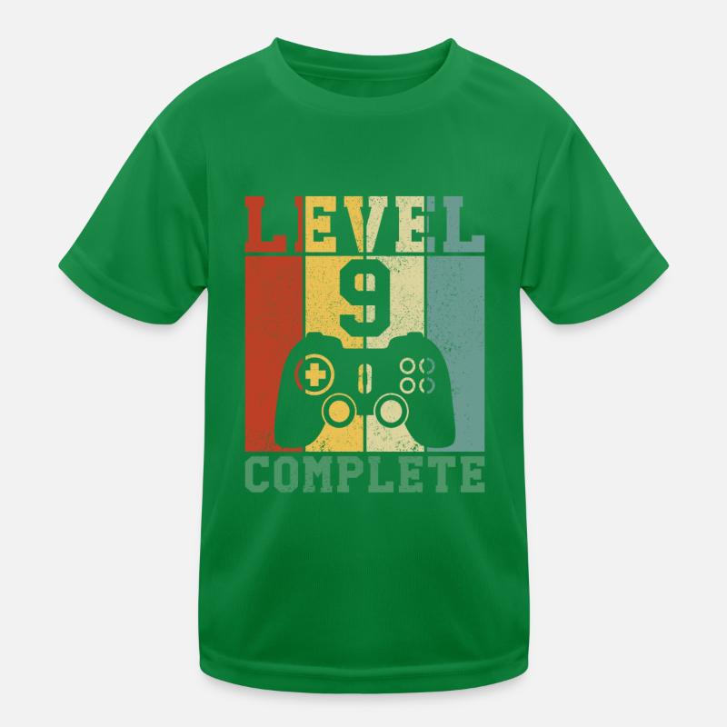 9 Geburtstag Level 9 complete Kinder Funktions-T-Shirt
