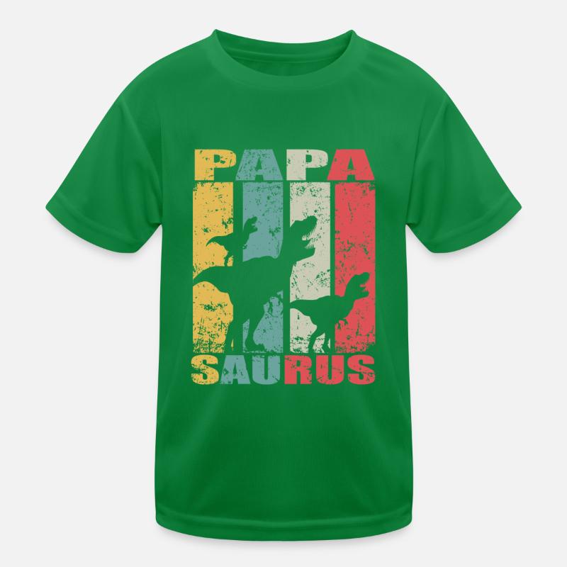 Papasaurus Dinosaur Dino Twins Papa Saurus Kids Functional T-Shirt
