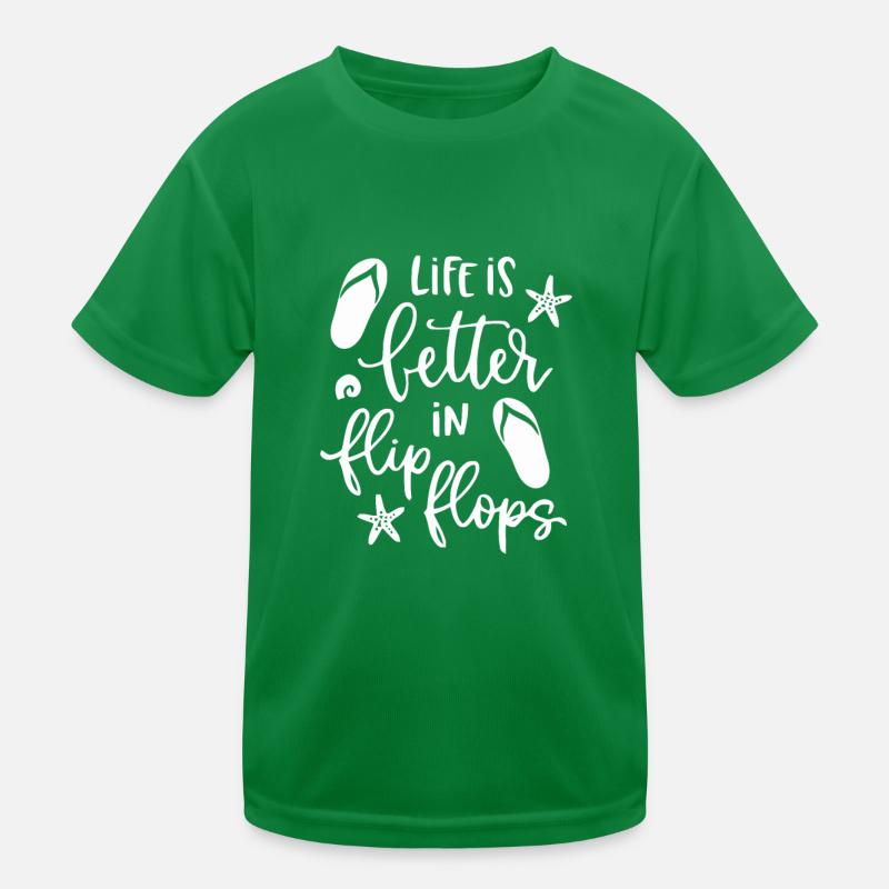 Life is better in flip flops summer vacation Kids Functional T-Shirt