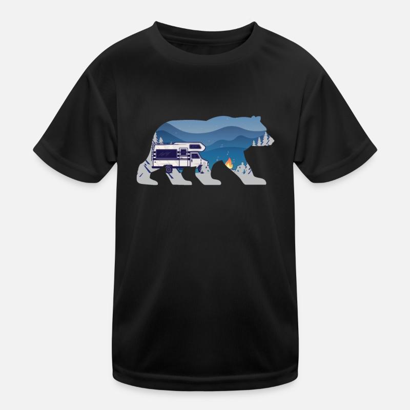 Camping Bear Motorhome Kinder Funktions-T-Shirt