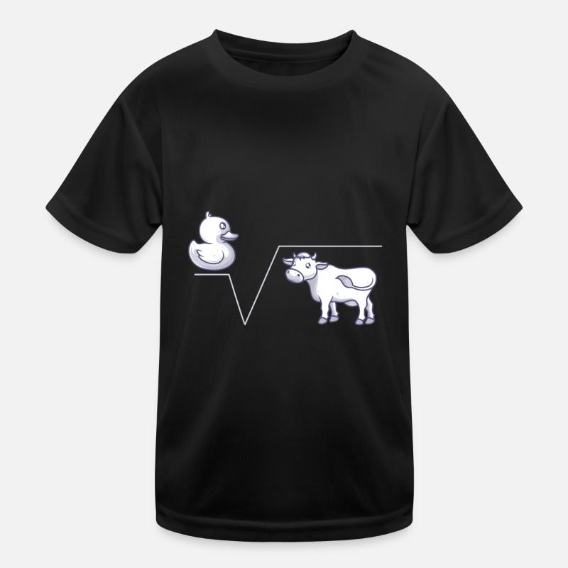 Math Joke N-te Root from Q Duck Root Cow Kids Functional T-Shirt