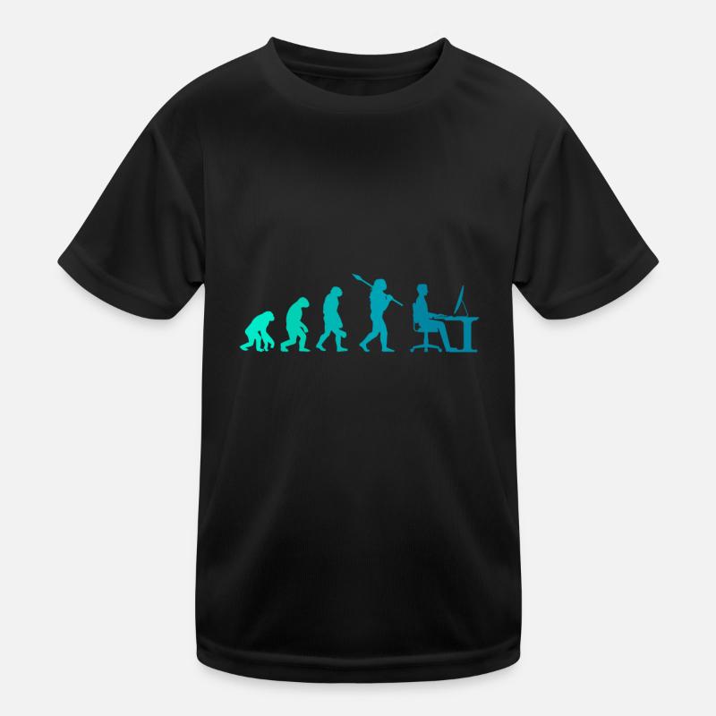 Programmierer Evolution Schreibtisch Büro Geschenk Kinder Funktions-T-Shirt