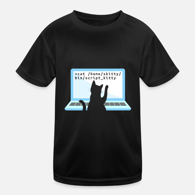 Katze als Programmierer Coder Katzenbesitzer Kinder Funktions-T-Shirt