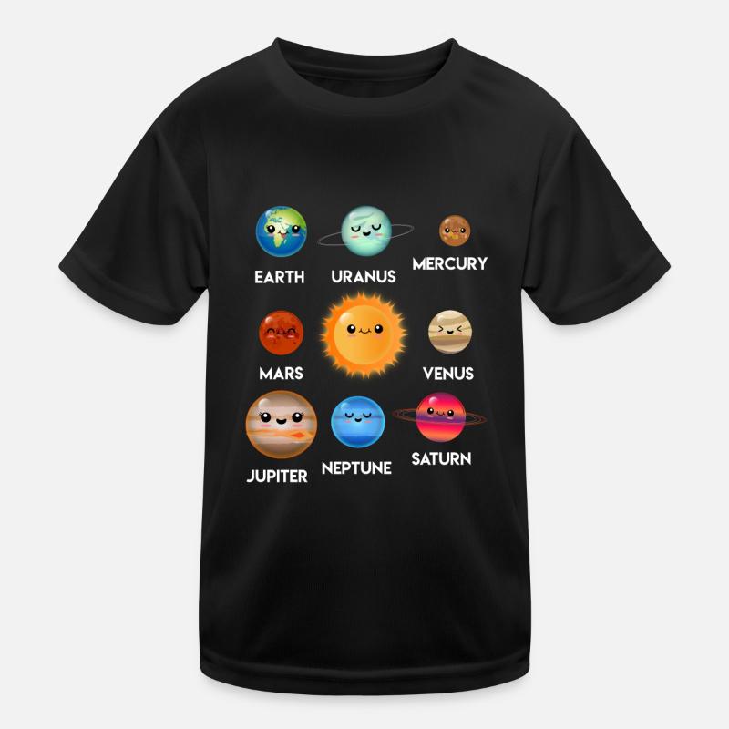 Solar System Planets Kids Functional T-Shirt