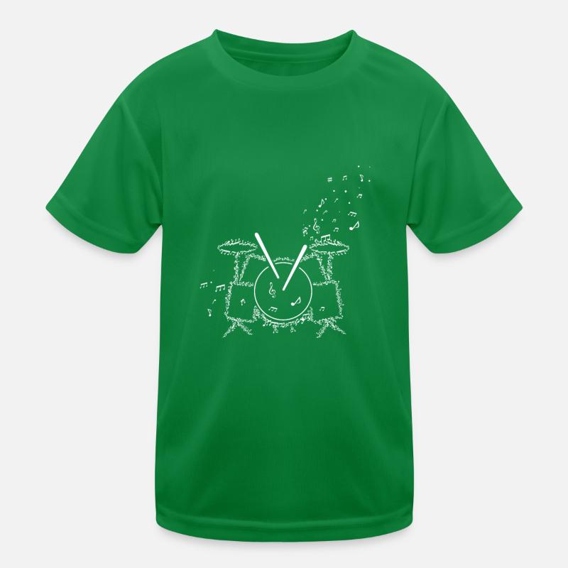 Batterie Partitions Partitions Notes musicales Batteur T-shirt sport Enfant